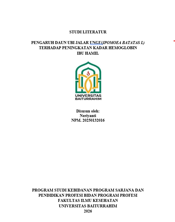 PENGARUH DAUN UBU JALAR (IPOMOEA BATATAS L) TERHADAP PENINGKATAN KADAR HEMOGLOBIN PADA IBU HAMIL