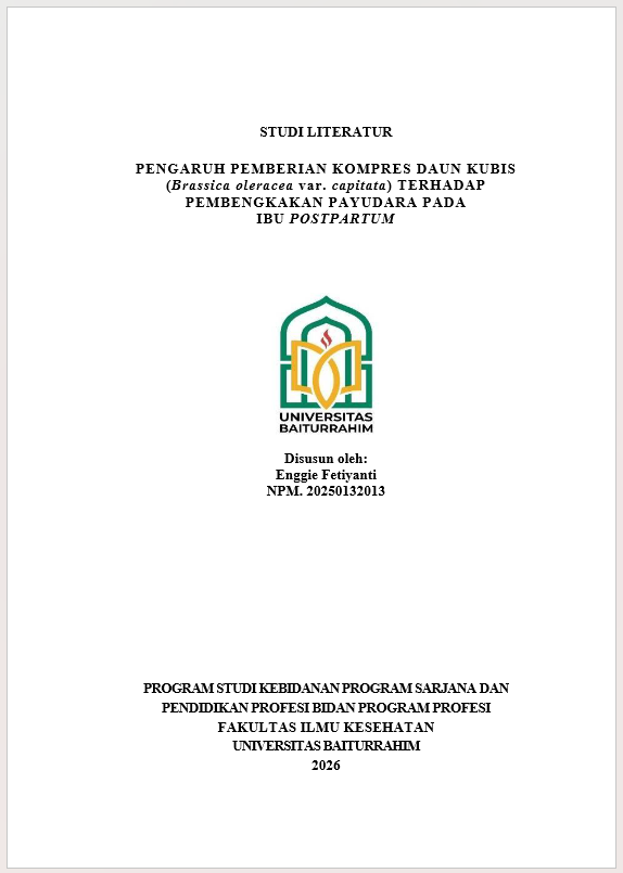 PENGARUH PEMBERIAN KOMPRES DAUN KUBIS (Brassica oleracea var. capitata) TERHADAP PEMBENGKAKAN PAYUDARA PADA  IBU POSTPARTUM