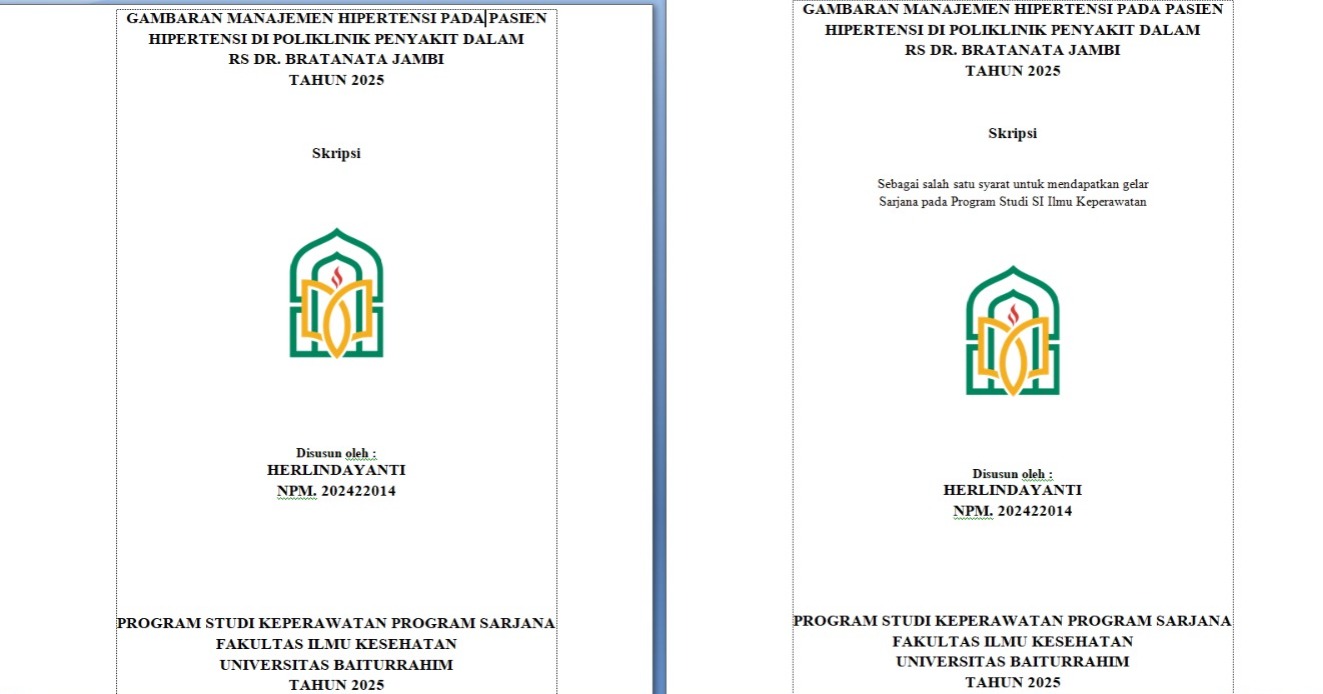 Gambaran Manajemen Hipertensi Pada Pasien Hipertensi di Poliklinik Penyakit Dalam RS dr. Bratanata Jambi Tahun 2025