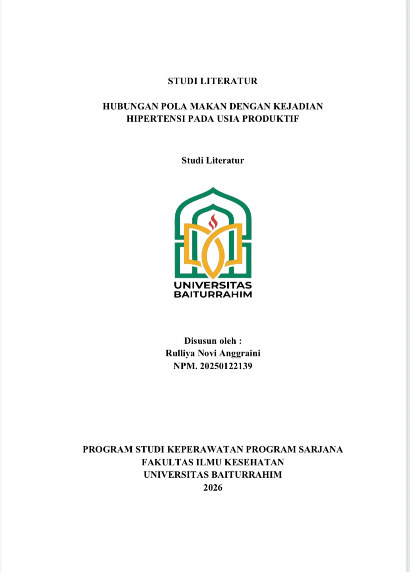 HUBUNGAN POLA MAKAN DENGAN KEJADIAN HIPERTENSI PADA USIA PRODUKTIF